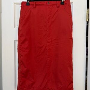 Insulated ski Snow Women's orange midi Skirt